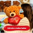 thumbnail image 5 of Oso Ozark PELUCHERIA Caramel Peluche 40 cm Osito Love Heart, 5 of 5