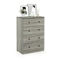 thumbnail image 3 of Furinno Tidur Simple Design 4-Drawer Dresser, French Oak Grey, 3 of 6