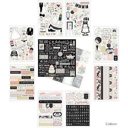 

Wedding Scrbootiers - Wedding Scrbong Per | Bridal Shower Marria Anniry Engament Te 12X12 Inch Cardsto Stier Emishments Kit For Photo Alm ner Jrnal