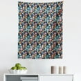 thumbnail image 1 of Tropical Tapestry, Ornamental Jungle Elements Cartoon Style Hawaiian Flora on Blue Toned Background, Fabric Wall Hanging Decor for Bedroom Living Room Dorm, 5 Sizes, Multicolor, by Ambesonne, 1 of 1