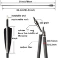 thumbnail image 2 of 12 Pcs 34 Inches Archery Carbon Arrows Spine 500 Practice Hunting  with Turkey Feather and Removable Tips, 2 of 3