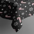 thumbnail image 2 of Christmas Candy Cane and Snowflake Pattern Rectangle Tablecloth 60"x102",Waterproof Polyester Rectangle Table Cloth, Wipeable Spillproof Polyester Tablecloth for Dining, Camping, Indoor and Outdoor, 2 of 6