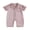 Khaki, variant on Cenuakty Baby0-24M Jumpsuit Casual Short Sleeve Lapel Collar Contrast Line Button Up Romper Footless Newborn Pajamas