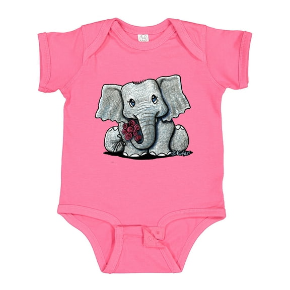 Inktastic KiniArt Elephant Boys or Girls Baby Bodysuit