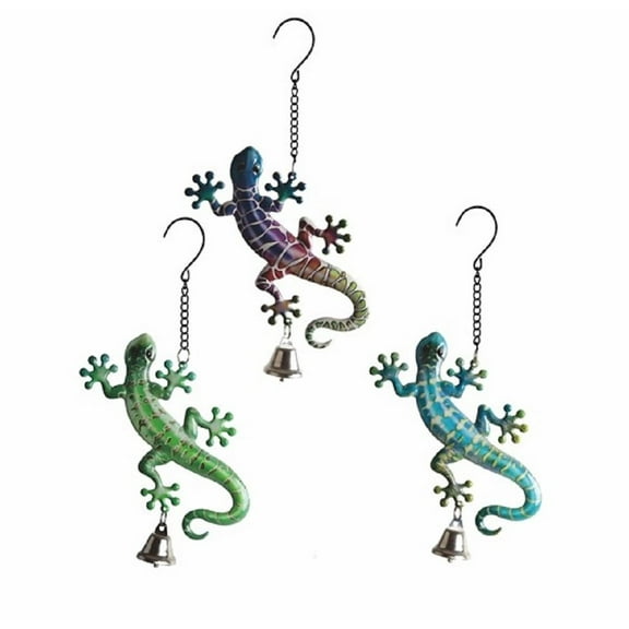 FC Design 3-Piece Blue, Purple, and Green Lizard Ornaments 6.75" Long Home Decoration Figurine