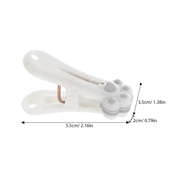Hemoton 12pcs Plastic Clothes Pins Strong Clothespins Heavy Duty Laundry Clothes Clips Windproof Clamps Clothes Pegs No Trace Design For Clothes