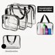 thumbnail image 3 of Bolso cosmético transparente de almacenamiento, cubos resistentes al agua con cierre de cremallera y asas que llevan para mujeres y hombres, caja del cepillo del maquillaje (3 Pcs) (Negro), 3 of 4