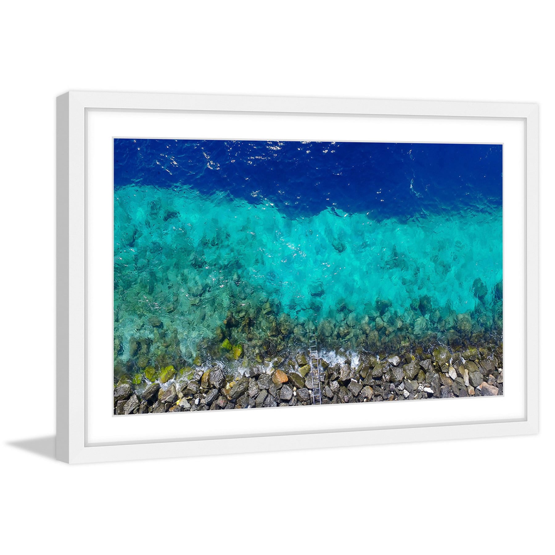 Marmont Hill "Rock Splash" by Hassan Ishan Framed Painting Print