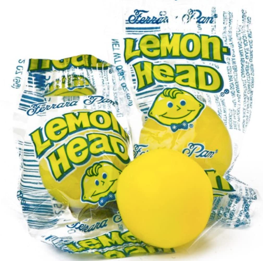 Ferrara Pan Lemonheads Yellow Lemon Flavored Hard Candy Individually Wrapped Bulk (3 Pound)