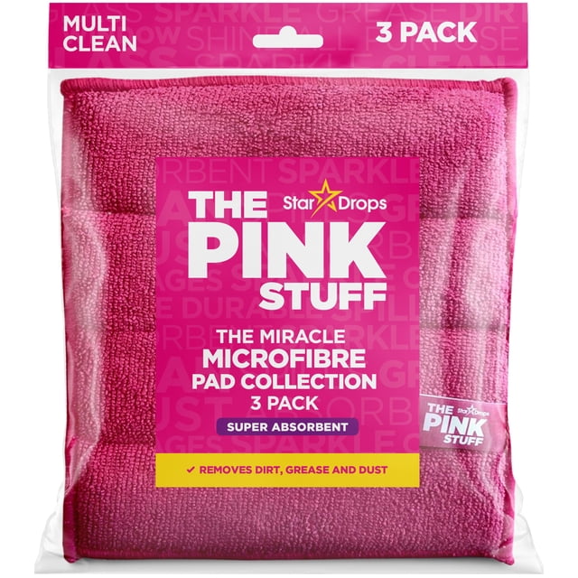 Paños de limpieza Stardrops The Pink Stuff de microfibra, 3 unidades