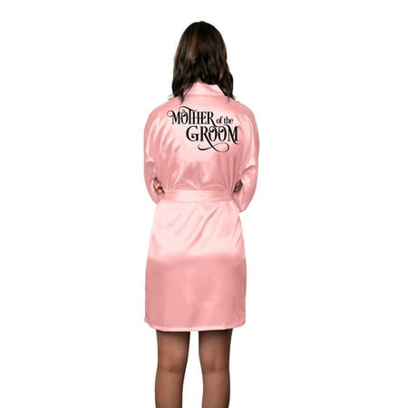 

Bridal Party Robes w Bride Bridesmaid Maid of Honor & Flower Girl Prints S-4XL Rose Pink 3X/4X Mother of the Groom