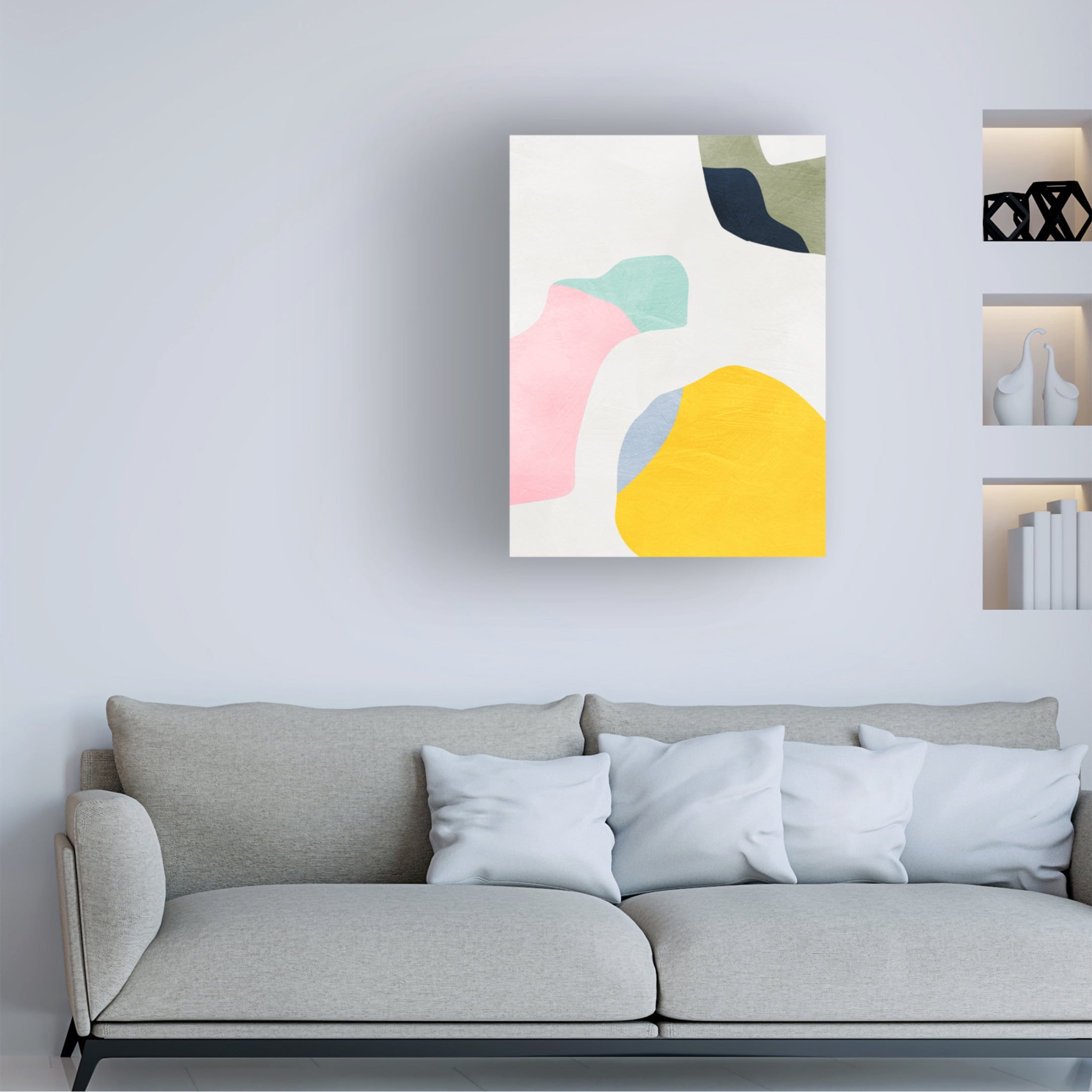Trademark Fine Art Ana Rut Bre Pastel Minimal shapes Canvas Wall Art