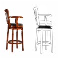 thumbnail image 4 of Kearding Taburete de bar de alta resistencia, asiento giratorio de 360 ​​grados, taburetes de barra con Base giratoria, cuentas completas, placa Conjuntos de muebles de dormitorio 20*20*2.2 cm Kearding HA025712-03, 4 of 5