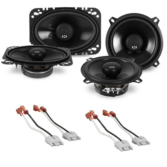NVX Factory Speaker Replacement Package 1987-1996 Jeep Wrangler YJ 4x6" & 5.25" Coaxial Car Speakers