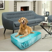 Bessie and Barnie Aquamarine Luxury Extra Plush Faux Fur Rectangle Pet/Dog Bed