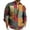 Orange, variant on WREESH Men's Shirts Cotton and Linen Jacket Long Sleeve Printing Shirt Button Cardigan Yellow