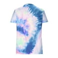 thumbnail image 5 of GaThRRgYP Womens Plus Size T-Shirts,Women's Plus Size Tie Dyed Printed Short Sleeved V-Neck Top/Shirt, 5 of 6