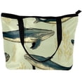 thumbnail image 2 of Whale Canvas Leather Mix Crossbody Bag Twill Sponge Jeanette Hand-held 30x10.5x39cm/11.8x4.1x15.4in, 2 of 5