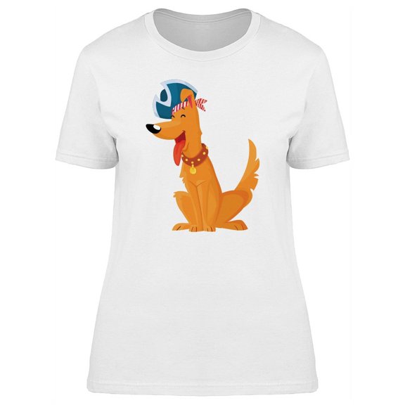 Cool Sailor Dog Pirate Hat Tee Women's -Image by Shutterstock