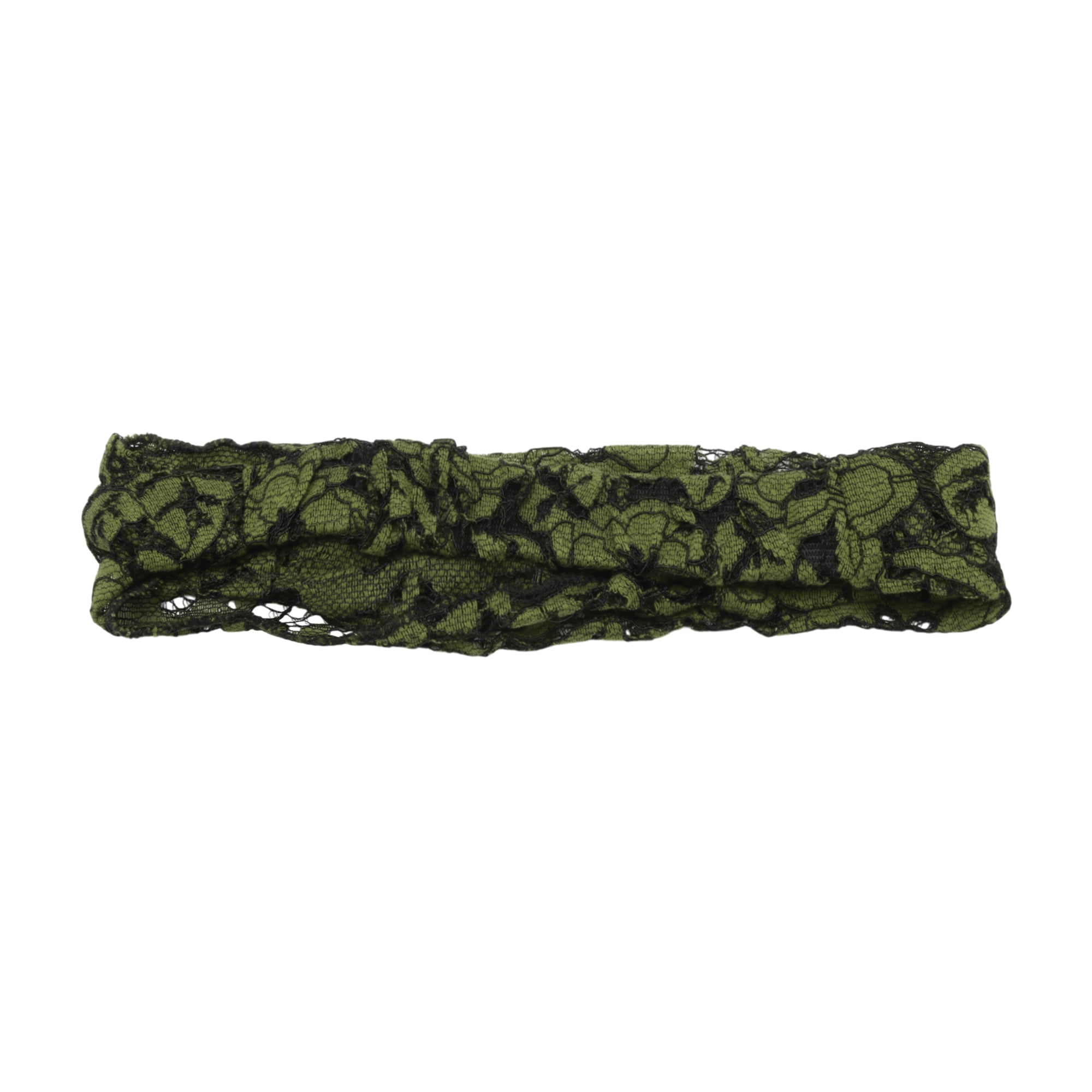 Unique Bargains Lotus Wide Lace Headband 1 Pc Green
