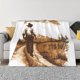 thumbnail image 1 of Balery Western Cowboy Countryside Manta de Franela con Dibujo, Lujo Ultra Suave y Cálido, Antipelusa y Resistente a las Arrugas para Cama, Sofá, Camping -60"x50", 1 of 6