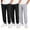 Grey, variant on UACY 3 Pack Girls Sweatpants High Waisted Drawstring Active Joggers Soft Athletic Pants with Pockets for Kids Winter