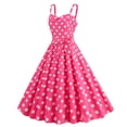 thumbnail image 3 of RMGVDSD Elegant Dresses For Women Vintage Polka Dot Dress 1950S Retro Cocktail Dresses Sleeveless A-Line Swing Sundress Party Dress With Belt Daily Casual Dresses, 3 of 8