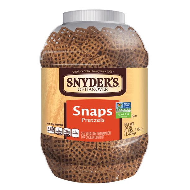 Snyder's Pretzel Snaps, 50 Ounce Canister