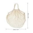 thumbnail image 2 of Uxcell Cotton Mesh Bag, 15x13.8" Reusable Mesh Net String Grocery Bags Organizer Beige White, 2 of 6