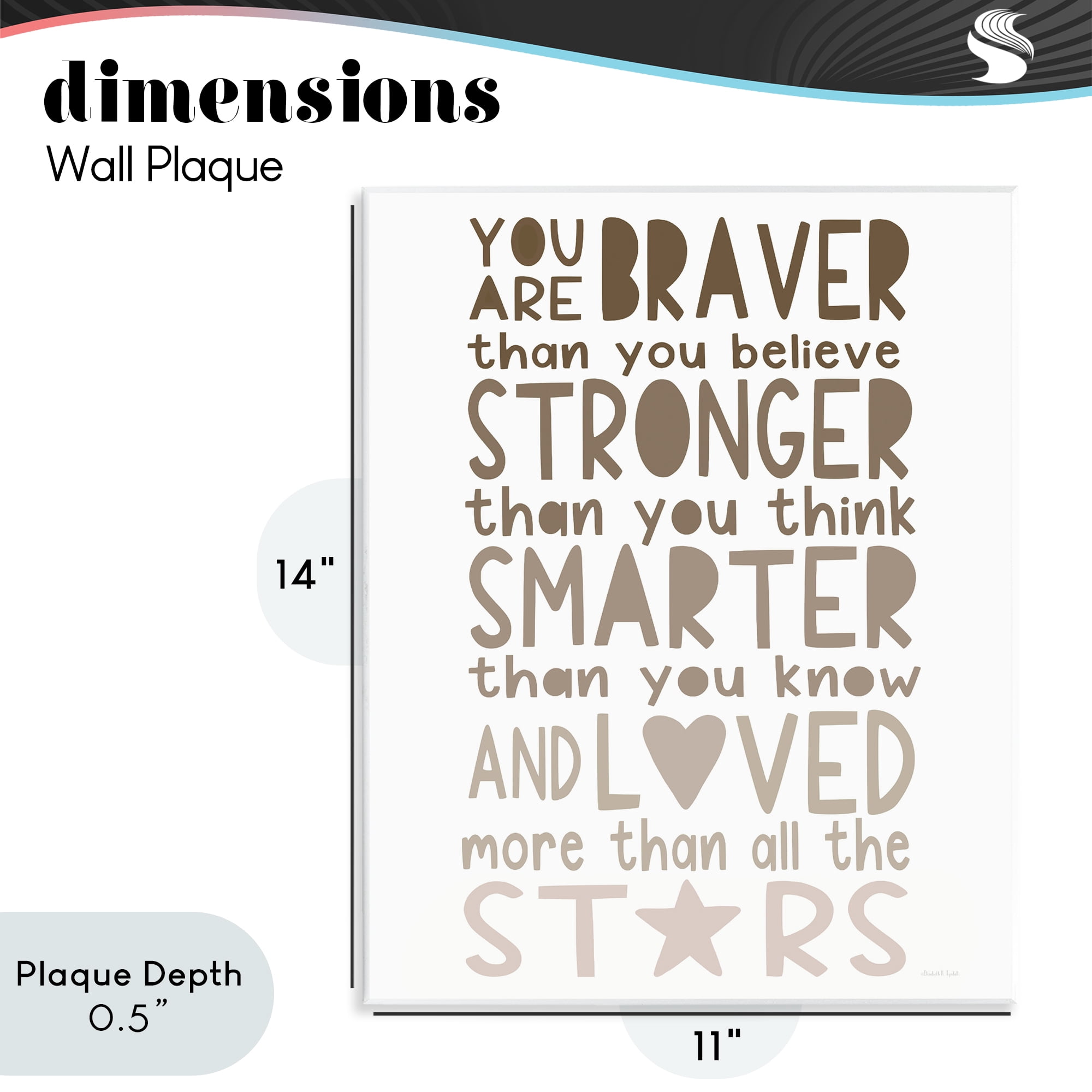Stupell Industries Loved More Than The Stars Wall Plaque Art, design by Elizabeth Tyndall