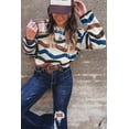 thumbnail image 5 of Women's Multicolour Retro Wave Print Western Sweater – Cozy Fall Fashion Essential, XL, 5 of 6