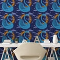 thumbnail image 2 of Ambesonne Fantasy Peel & Stick Wallpaper for Home, Swans Clouds Feathers Art, 13"x100", Dark Lavender Ginger, 2 of 5