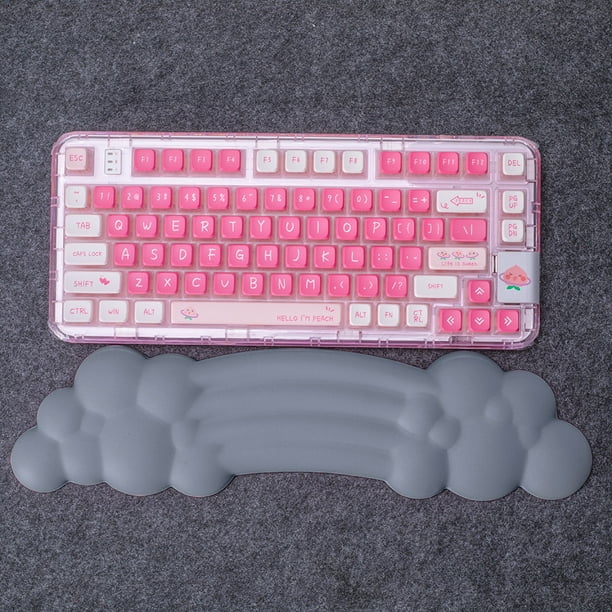 Almohadilla para reposamuñecas con teclado en forma de nube, almohadilla para reposamuñecas para aliviar el dolor para PC (gris)