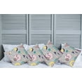 thumbnail image 2 of Ambesonne Vintage Throw Pillow Cover 4 Pack, Retro Geometric Shapes, 16", Navy Yellow Pink, 2 of 5