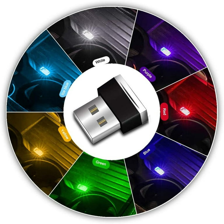  Milisten 16 Pcs USB Ambient Light Led Car Light Mini