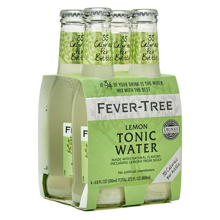 FEVER-TREE: Lemon Tonic Water 4 x 6.8oz Bottle, 27.2oz