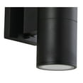 thumbnail image 7 of JONATHAN Y Duo 6" 2-Light Modern Midcentury Cylinder Outdoor Metal/Glass Integrated LED Wall Sconce with Uplight, Black, 7 of 7