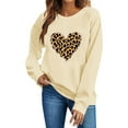 thumbnail image 7 of VKOYWKM Women's Valentines Day Sweatshirt Love Heart Print Pullover Sweatshirt Oversized Long Sleeve Crew Neck Holiday Tops Valentine Sweatshirts, 7 of 7