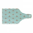 thumbnail image 1 of Anchor Cutting Board, Simple Pattern Anchor Stripe Art Welcoming Wavy Water Tiled Surface, Decorative Tempered Glass Cutting and Serving Board, Wine Bottle Shape, Turquoise Red, by Ambesonne, 1 of 1