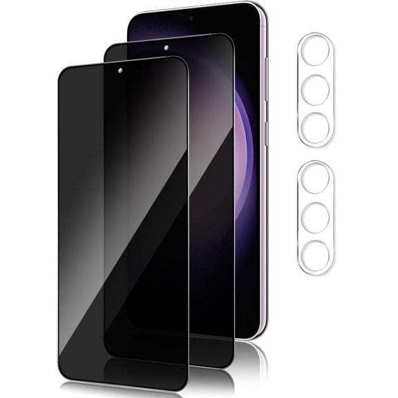 [2 2 Pack] YUESHENG Compatible with Samsung Galaxy S23 Privacy Screen Protector with Camera Lens Protector