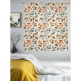thumbnail image 3 of Thanksgiving Eucalyptus Sheer Curtains 63 Inch Length 2 Panels Set, Fall Leaves Autumn Retro Plants Voile Window Treatment Rod Pocket Curtains Sheers Drapes for Bedroom/Living Room/Kitchen 52x"63"x2, 3 of 7