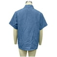 thumbnail image 3 of YLSDY Men's Plus Size Shirts Short Sleeve Golf Shirt Casual Solid Collared Dressy Shirts Soft Comfortable Blouse Blue M, 3 of 4