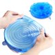 thumbnail image 2 of Juego de 6 tapas elásticas de silicona, duraderas y ampliables, para guardar alimentos, color azul Fokelyi CKCHHDXYB, 2 of 6