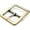 Brushed Brass, variant on 1pc 1.5 Inches Single Prong Belt Buckle Square Center Bar Buckles Leather Craft Accessories SC711 (Gold)