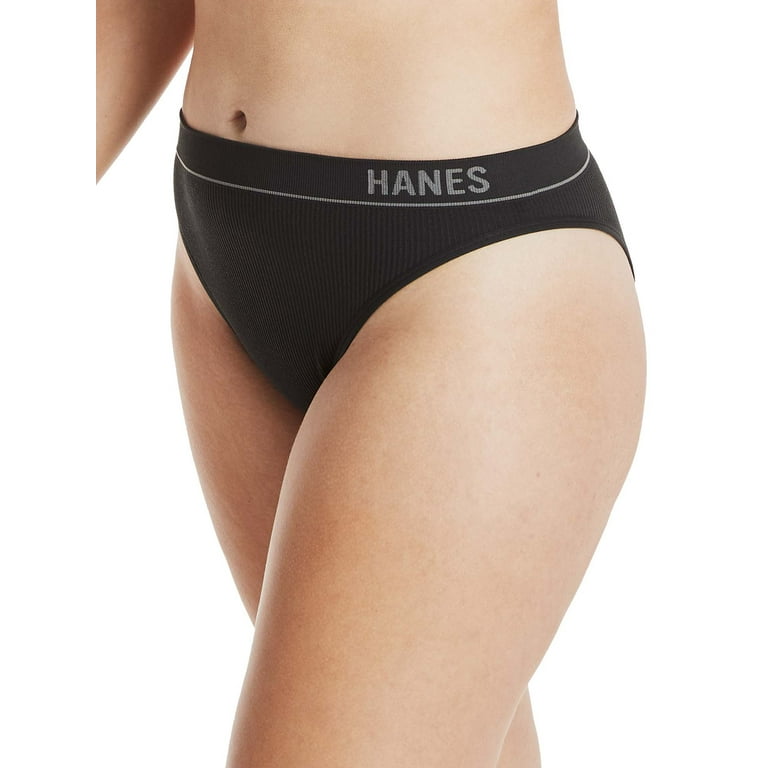 Hanes Ribbed Cotton HIPSTERS Panties Womens 5 Pairs Size 7 for