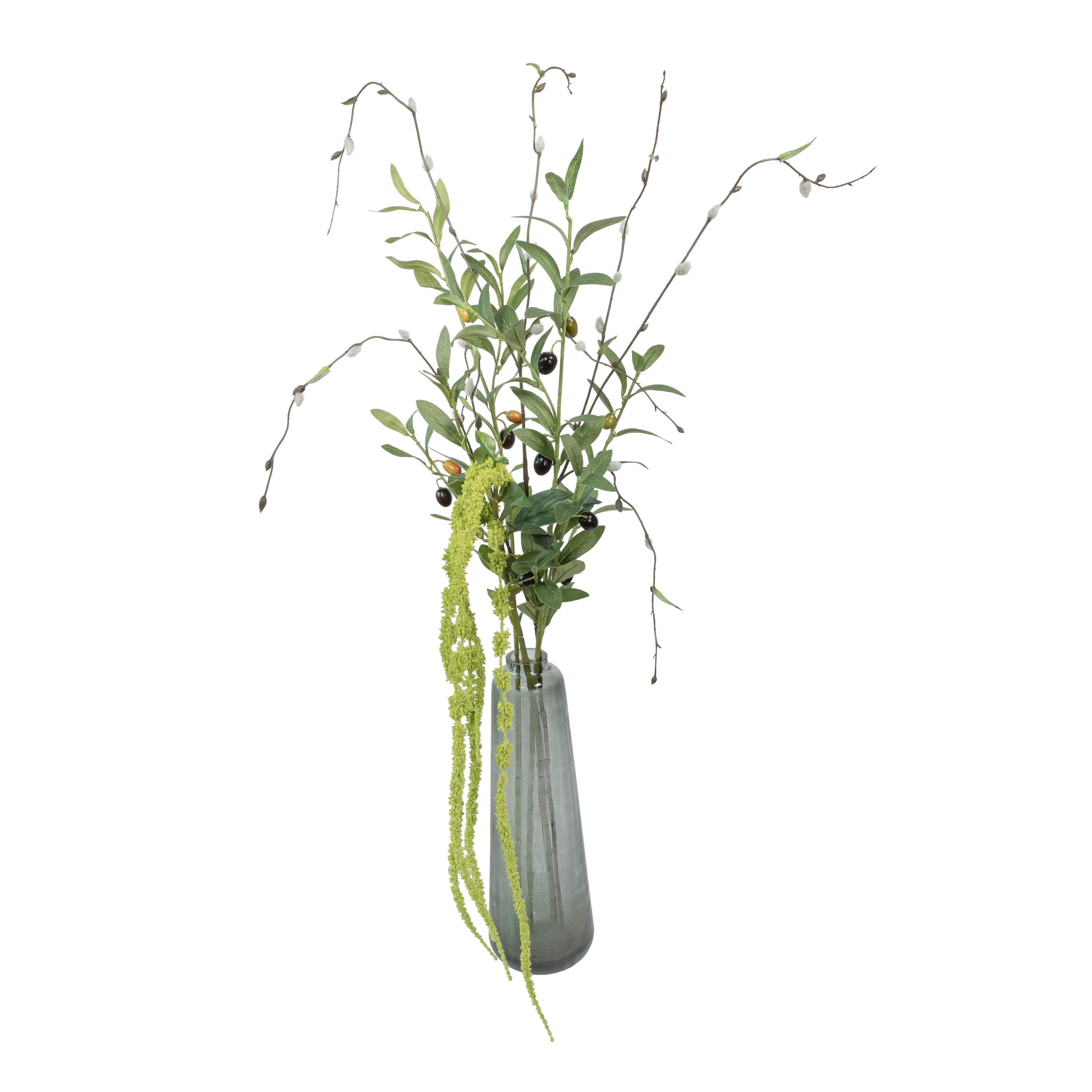 37-inch Artificial Silk Green Olive Long Stem, for Indoor Use, by Mainstays