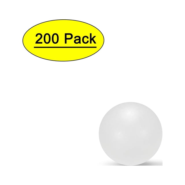 Uxcell Balín de Precisión Métrico PP Blanco 200pcs 0.2''