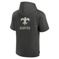 thumbnail image 3 of Men's Fanatics Charcoal New Orleans Saints Elements Future Ground Lettering Short Sleeve Pullover Hoodie, 3 of 3