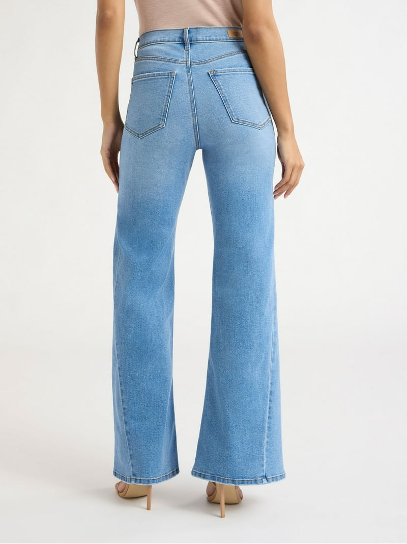 Sofia Jeans Women's Margot Wide Tri Inset High Rise Jeans, Sizes 0