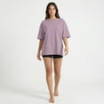 thumbnail image 5 of Gingprous Oversized Cotton Blend T-Shirt with Crewneck (Women's), 5 of 9
